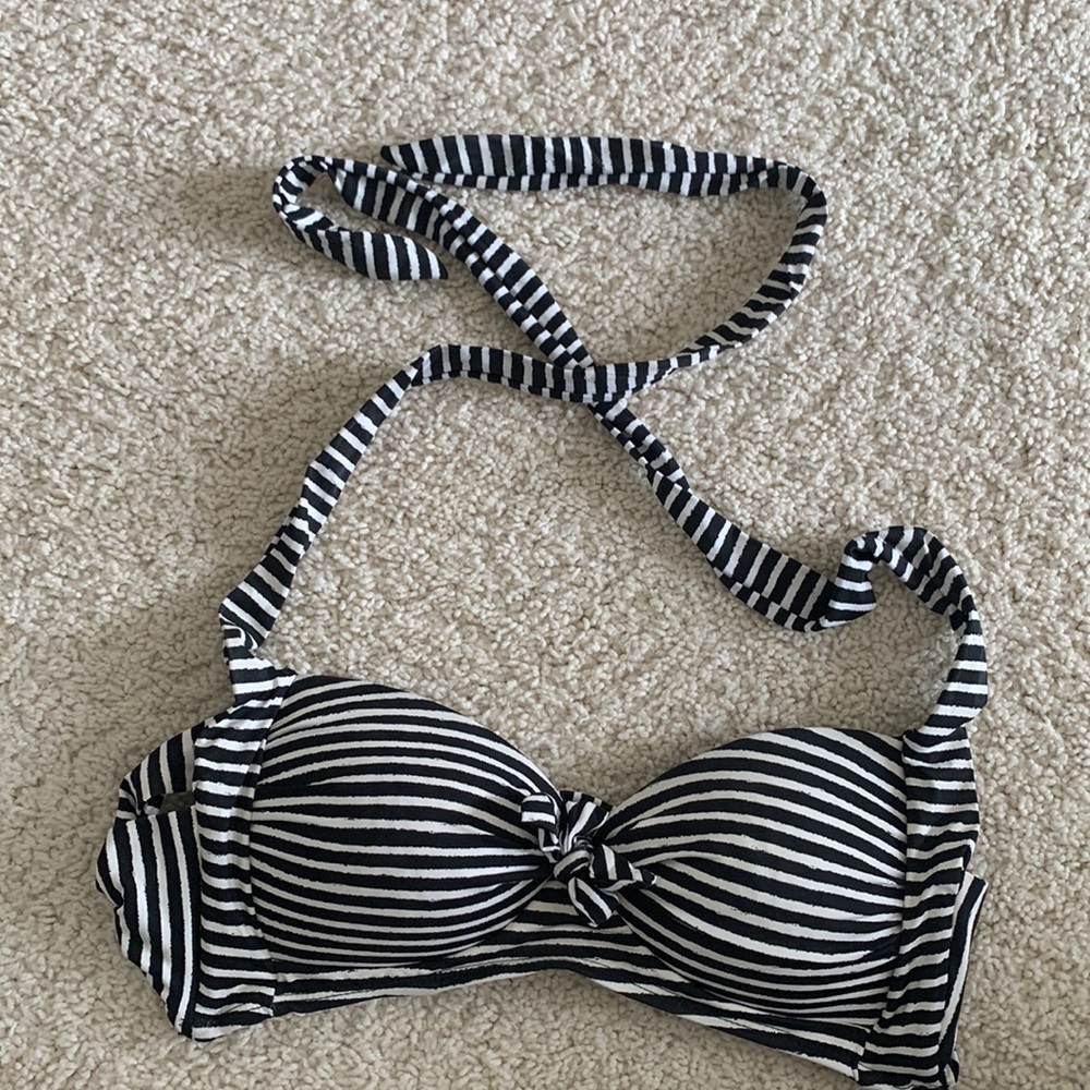 Apt. 9 striped bikini top, size S